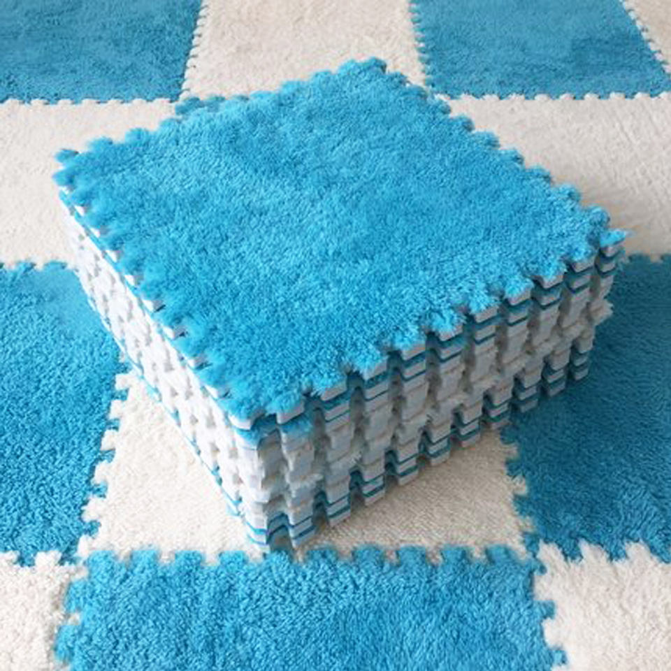 plush medium fluffy carpets tiles baby play mat carpet children crawling puzzle mat plush carpet