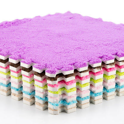 plush  medium fluffy carpets tiles baby play mat carpet children crawling puzzle mat plush carpet