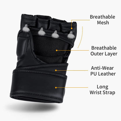 High Quality Pu Mma Gloves Ufc Gloves for Training Customized Ufc Mma Gloves