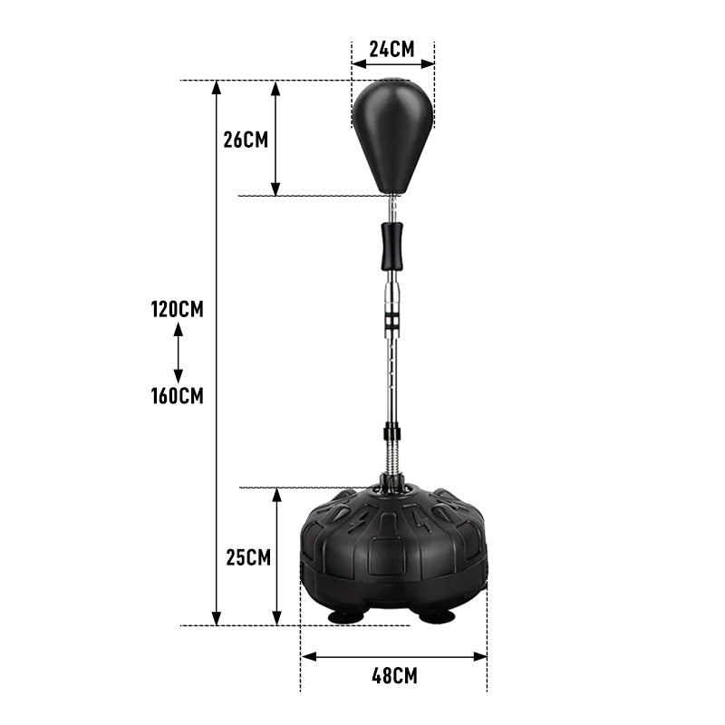 Freestanding Punching Bag Adjustable Heights Training Bag with Stand and Boxing Gloves for Adults Kids